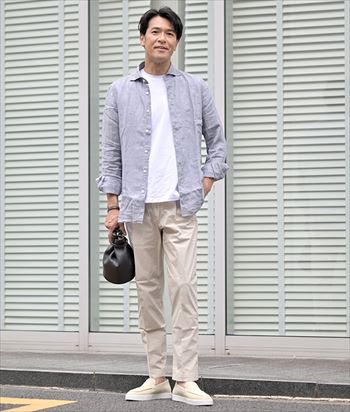 Tシャツに足すだけ。イケオジの秘策です