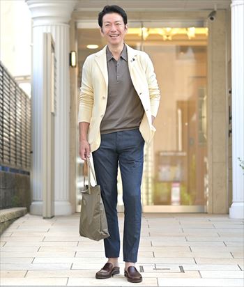品よく涼やか。イケオジの大人ポロスタイル