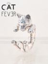 キャットフィーバーCATFEVER/EUROPEANCATヨーロピアン猫/ドッグフィーバーDOGFEVERハグリングイタリアハンドメイドアクセサリー指輪）n
