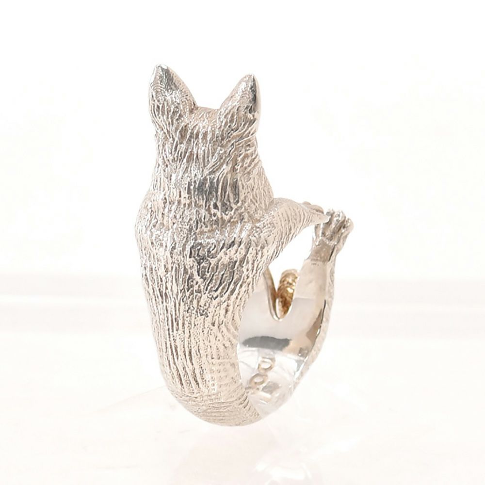 ドッグフィーバーDOGFEVERウェルシュ・コーギー・ペンブロークWelshCorgiPembrokeハグリングイタリアカスタムハンドメイドアニマルシルバーリング男女兼用