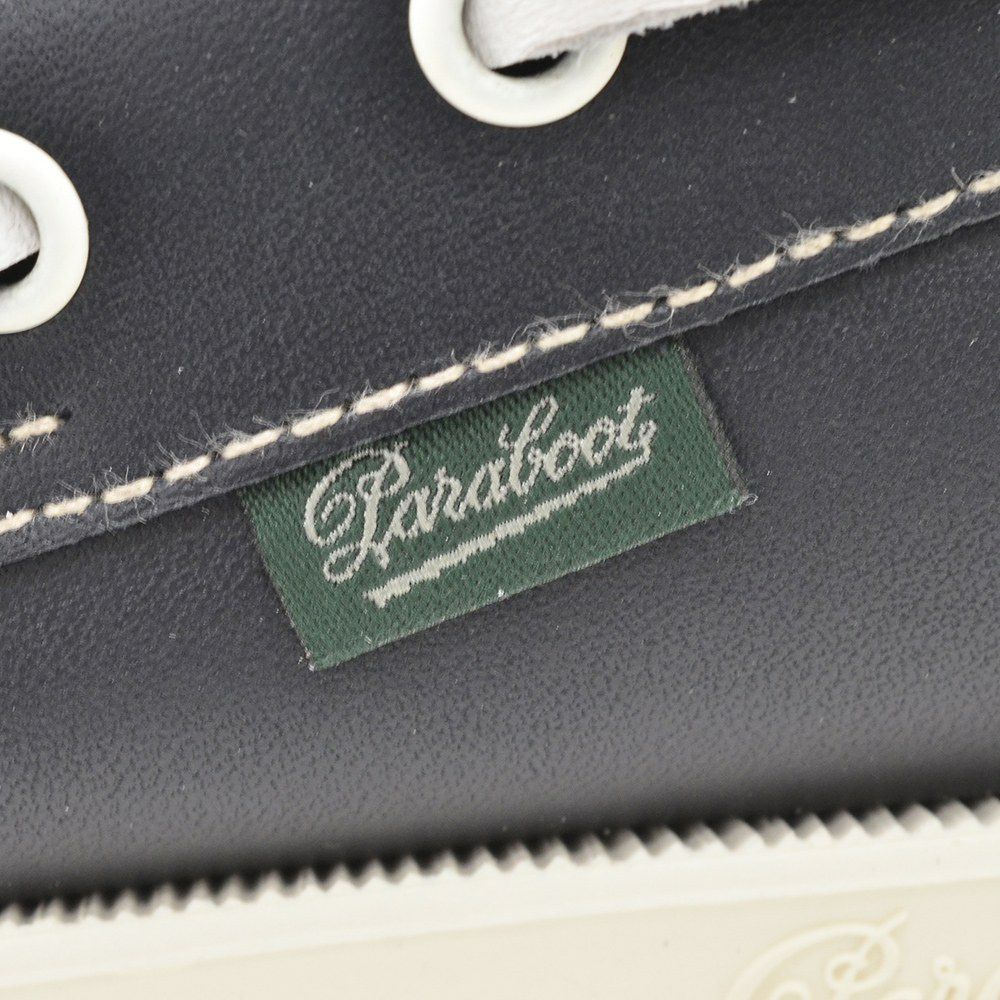 パラブーツPARABOOT/BARTHバースオイルドレザーネイビー×ホワイトソール王道を楽しむデッキシューズレザースリッポンメンズシューズ