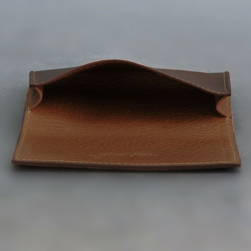 トリアンゴロTRIANGOLOイタリア製レザー名刺入れマロンブラウンカードケース茶革工房ブランド男女兼用