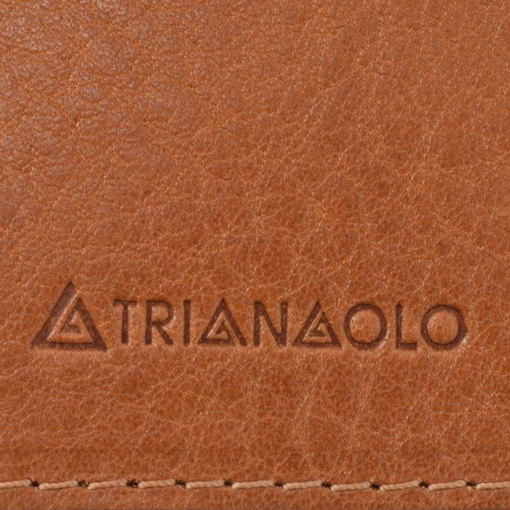 トリアンゴロTRIANGOLOイタリア製革製バケッタブラウンパーテーションカードケースタンニンなめし革長財布にプラスしてブランドメンズ