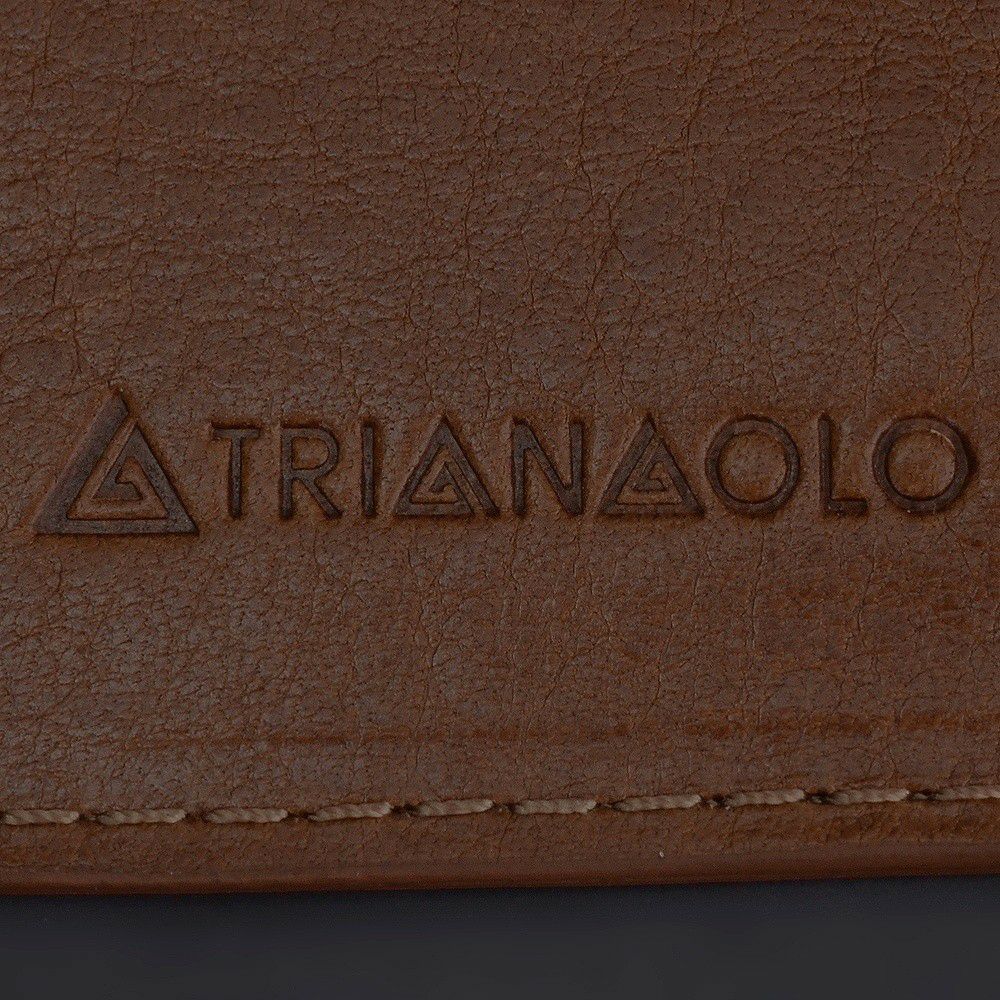 トリアンゴロTRIANGOLOイタリア製革製バケッタブラウンパーテーションカードケースタンニンなめし革長財布にプラスしてブランドメンズ