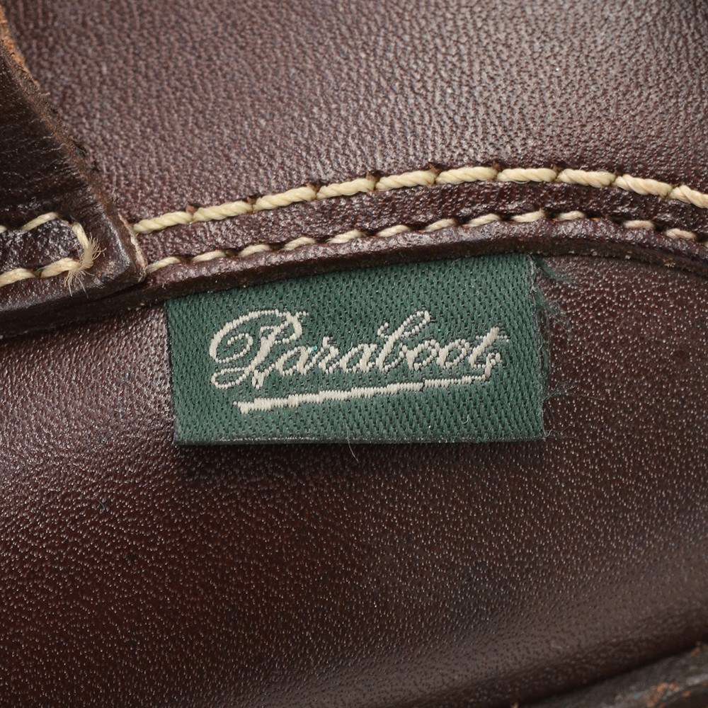 パラブーツウィリアムParabootwilliam/MARRON/CAFEダークブラウン系LISオイルドレザー色ステッチダブルモンクストラップシューズメンズ