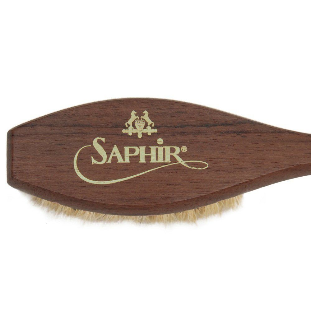 サフィールノワールSaphirNoir【返品交換不可】【2色展開】靴磨きブラシ豚毛ブリストルハンドルタイプのブラシスエードシューズ
