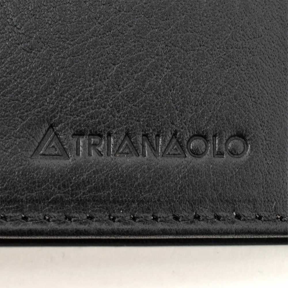 トリアンゴロTRIANGOLOイタリアンレザーSant'Agataサンタガタ黒ブラックイタリアンレザー長財布カードケースプレゼント18春夏