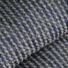 ウルトゥラーレULTURALE杢ブルー＆グレーストライプ系の織り柄トレピエゲ3つ折りネクタイウールとシルク混紡イタリア製メンズアクセサリー