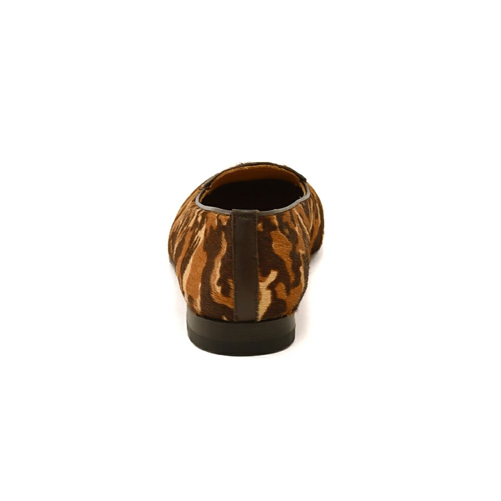 ボウタイBOW-TIE[CamoCamel/DarkBrown]ダークブラウンの細トリミング。稀少さを表す迷彩パターン・ハラコスリッポン）n