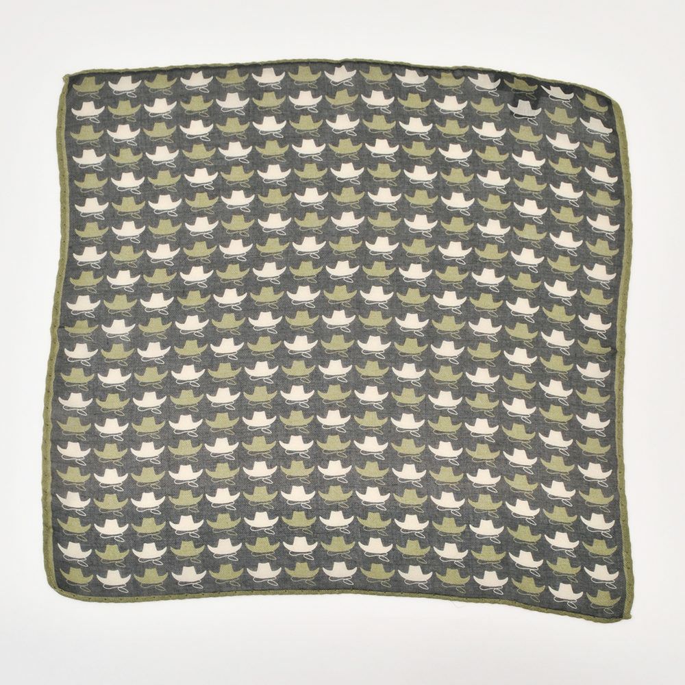 フェルッチミラノFERRUCCI38-CAPPELLOカッペッロカウボーイハットをドッドのように飾ったモダール製ポケットチーフ