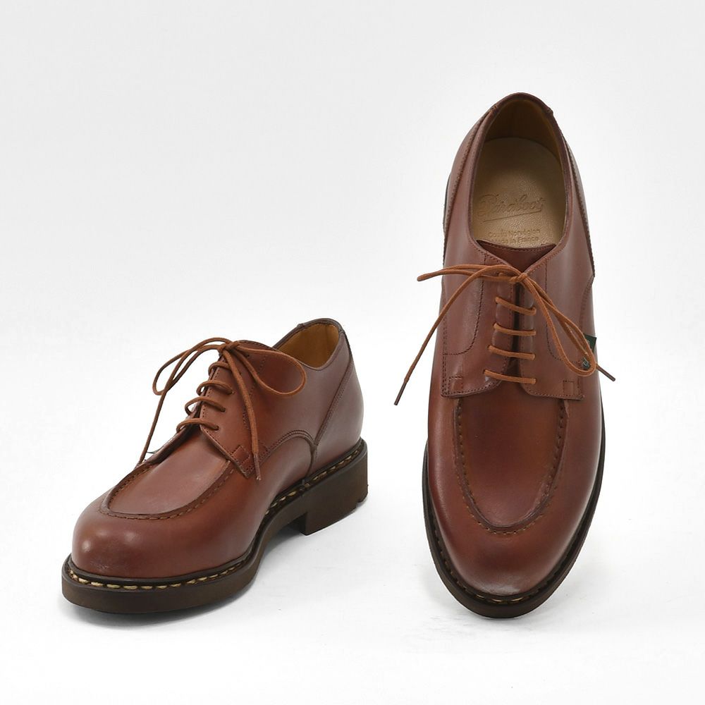 パラブーツparabootシャンボードモデルCHAMBORD[MARRONEマローネブラウン]オイルドレザー微防水性ロングセラーUチップシューズメンズブランド