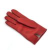 グローブスglovesメンズ革手袋レッド赤色小物3本の縫い目のイタリア定番デザインラムレザーグローブウールカシミアニット裏プレゼントレディース兼用