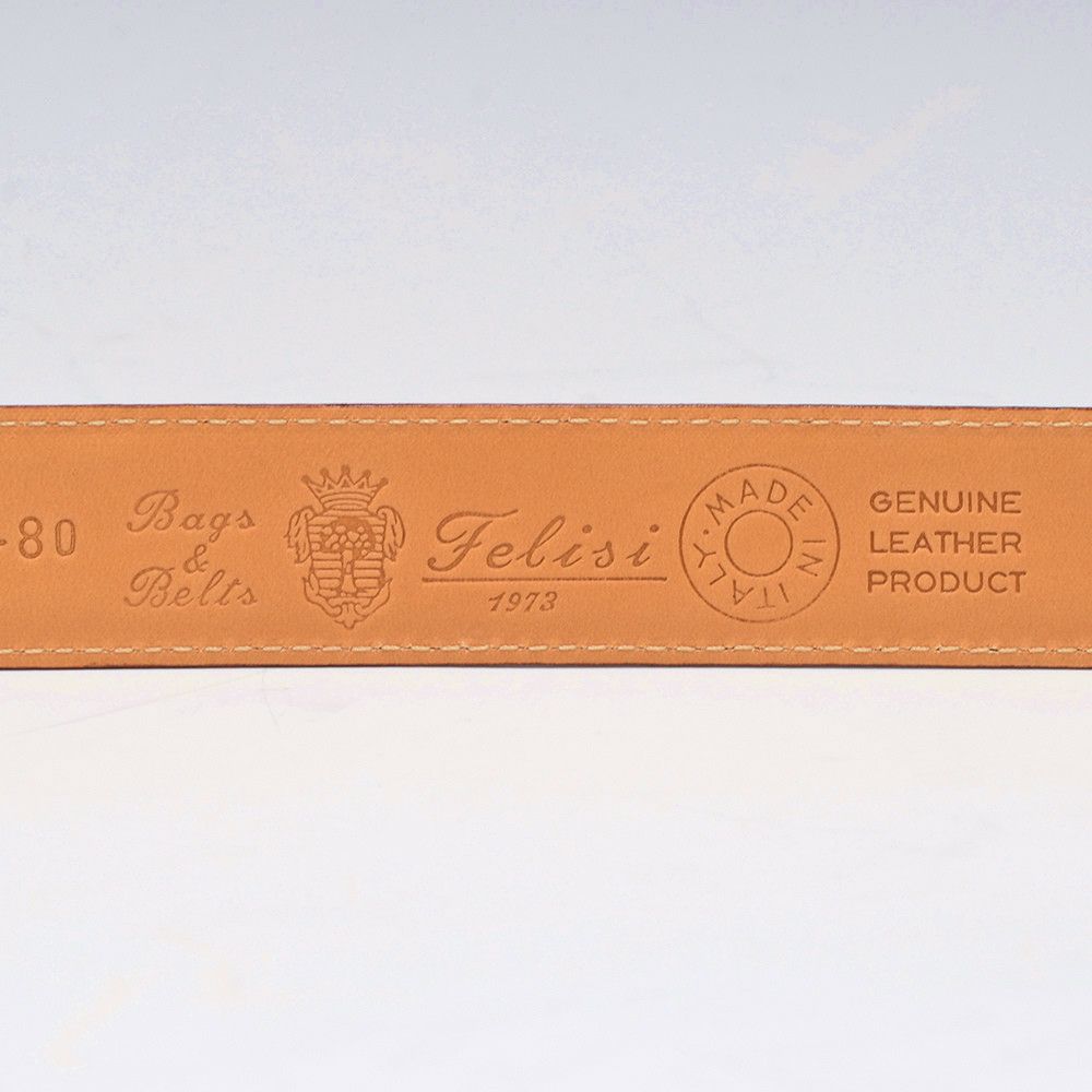 フェリージ国内正規品felisi699/6Aメンズレザーベルトスクエアバックル3cm幅レディース兼用ダークブラウン