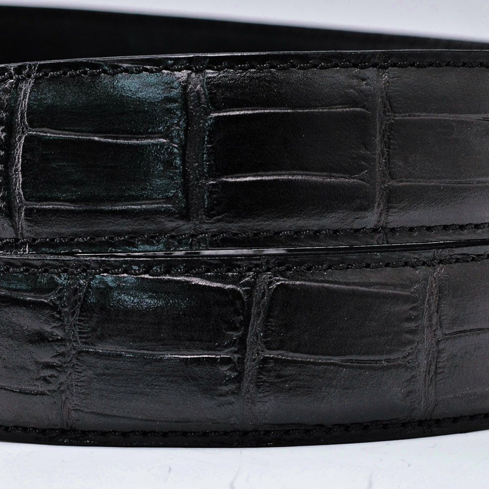 フェリージfelisi国内正規品メンズレザーベルトエンボスクロコ型押し85/07/SA3cm幅スクエアバックルシルバーブラック黒革エレガント上品細い長さカット不可