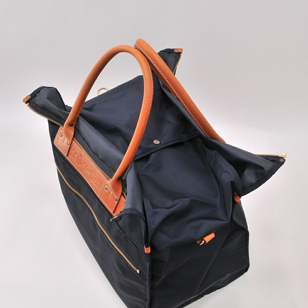 フェリージfelisi国内正規品メンズナイロンボストンバッグラゲージ10314/1/DSPシリーズの改良版軽量折り畳み２WAYショルダーコードは別売り旅行ブルーネイビーブラウンコンビでらでら公式ブランド