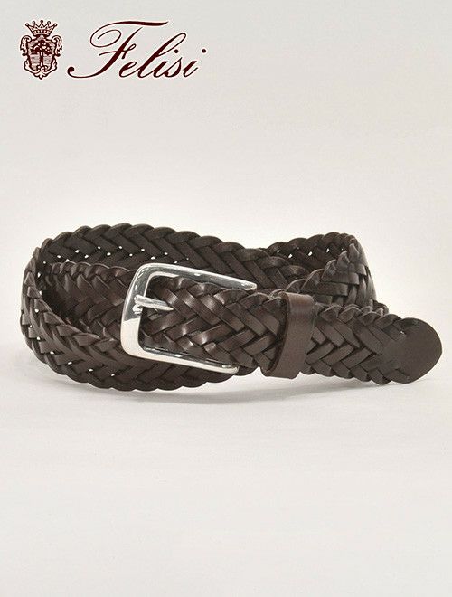 美品】フェリージ　ベルト　イタリア製　44-80　SOLID BRASS　レザー felisi フェリージ レザーベルト エンボスクロコ 型押し 85/07