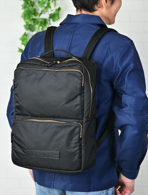 フェリージfelisi国内正規品ナイロンレザー21/60リュックサックバッグパックスクエアフォルム奥行き12.5cm4ポケットノートPC収納A4ファイルブラックでらでら公式ブランド