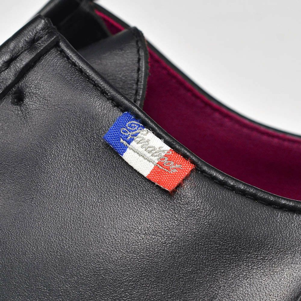 パラブーツPARABOOT国内正規品メンズミカエルMICHAELBBRLISオイルドカーフレザートリコロールタグブラックチャッカチロリアン黒革シューズ履きやすい短丈ブーツ