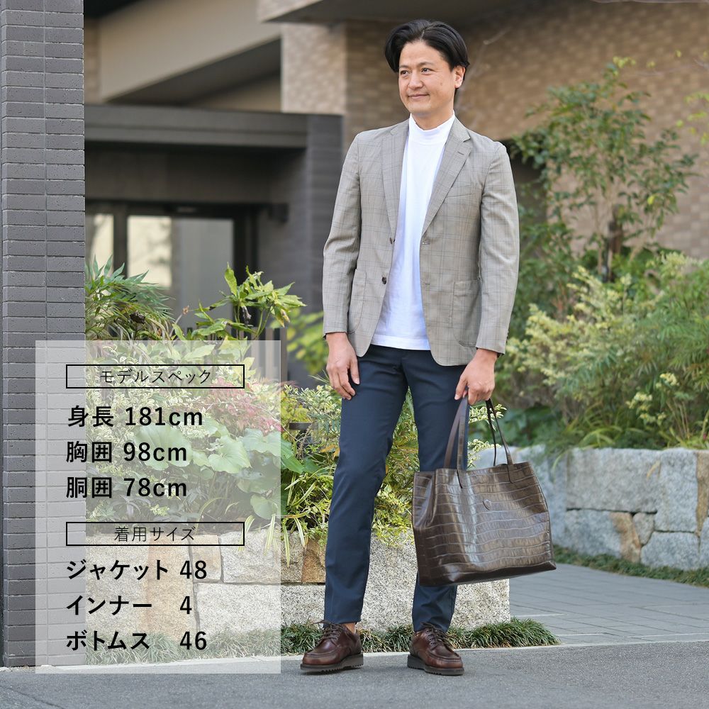 ヴィターレバルベリスカノニコVITALEBARBERISCANONICOシングルジャケットメンズ2ボタンフロントブラウンベージュサマーウールSuper110´sチェック柄ジャケットSuperlativoスペルラティボ日本製ブランド