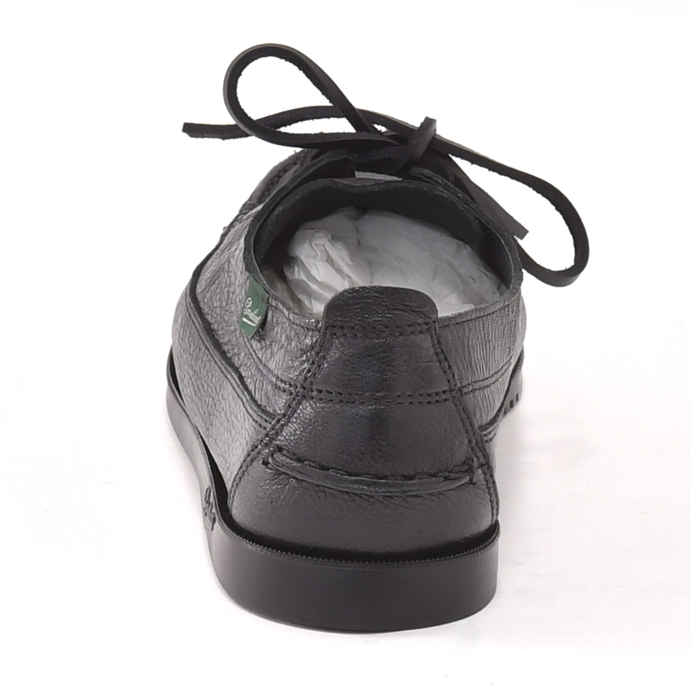 パラブーツPARABOOT国内正規品メンズボートシューズ復刻レトロデッキシューズ鹿革ブラックレザーシューズMALIBUマリブスニーカー風新作でらでら公式フランスブランド