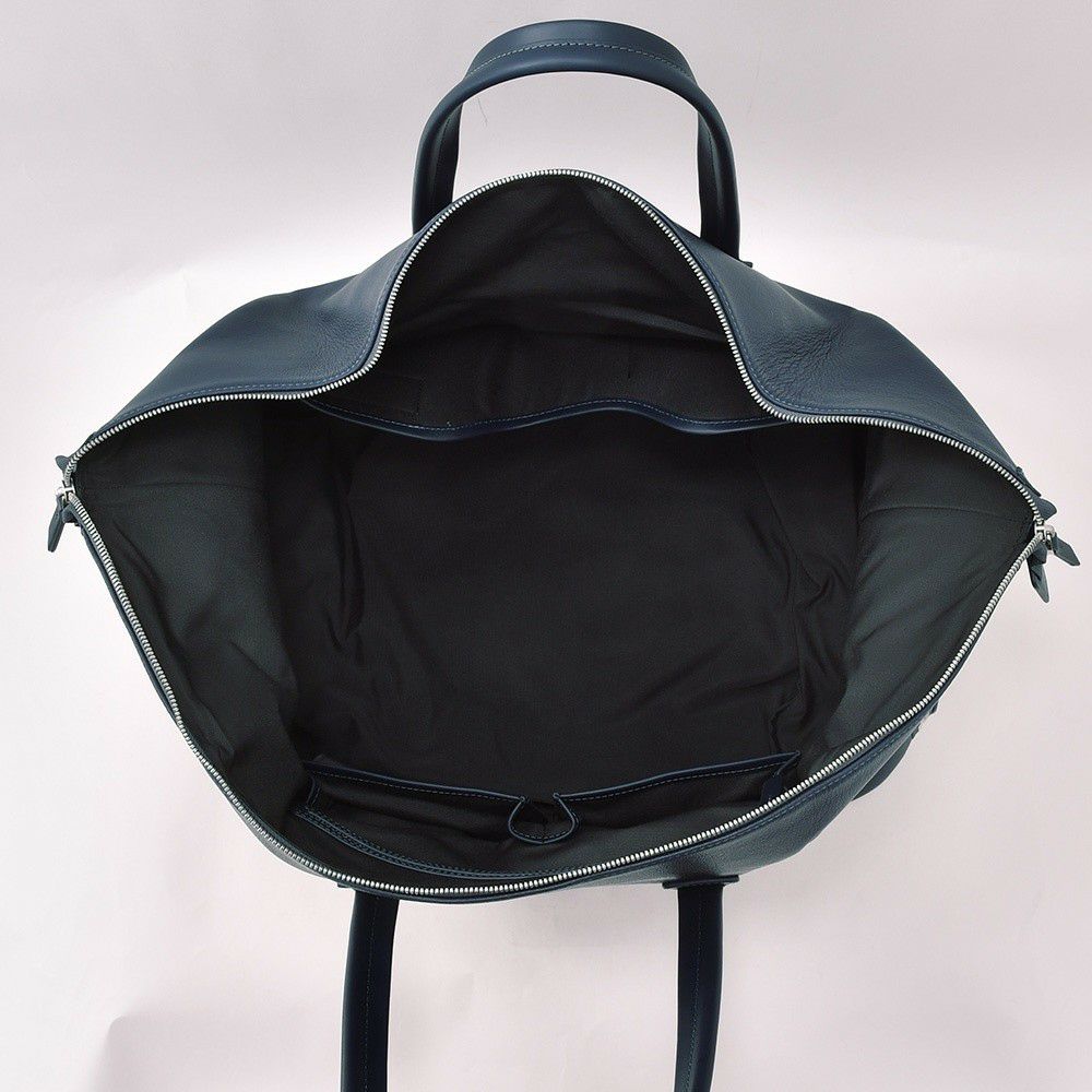 ルンディlundiボストンバッグメンズトラベル用鞄WILSONウィルソンフルグレインレザーマリンブルーベジタブルタンニンスポーツボストンフランス国内正規品でらでら公式ブランド