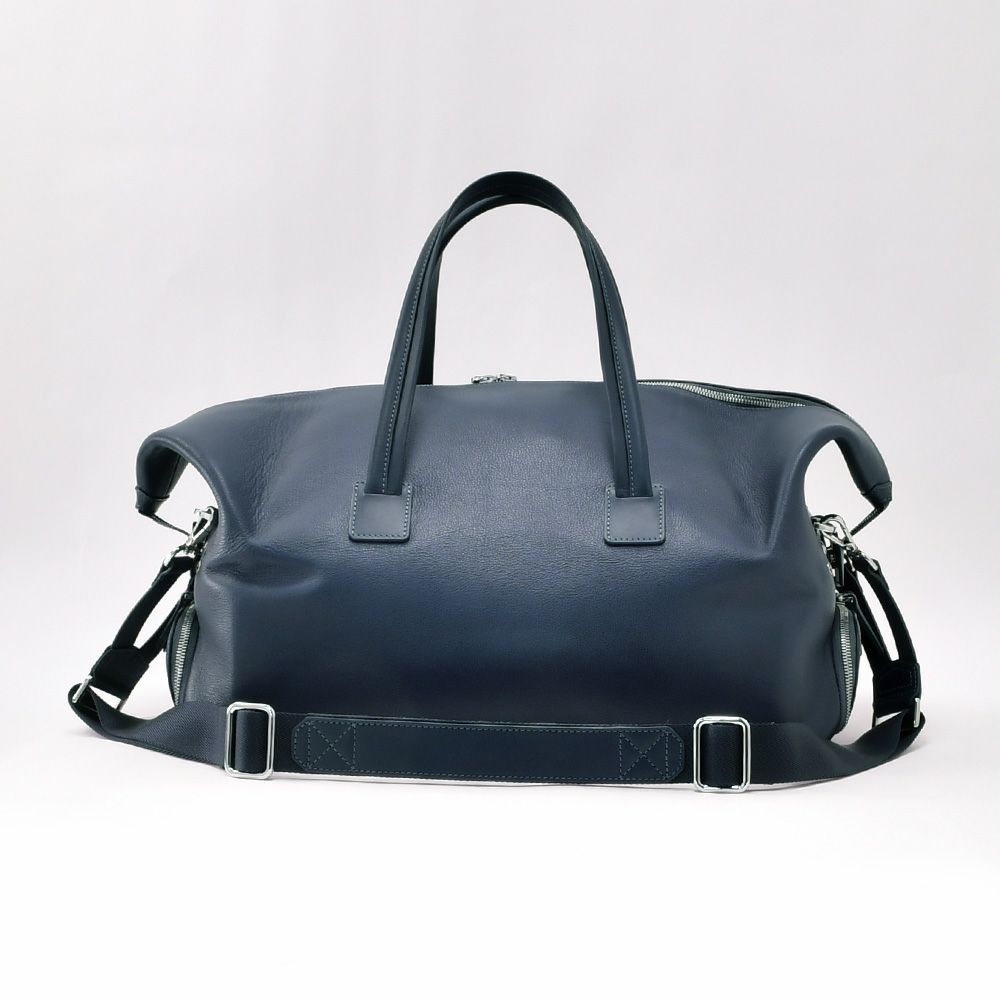 ルンディlundiボストンバッグメンズトラベル用鞄WILSONウィルソンフルグレインレザーマリンブルーベジタブルタンニンスポーツボストンフランス国内正規品でらでら公式ブランド