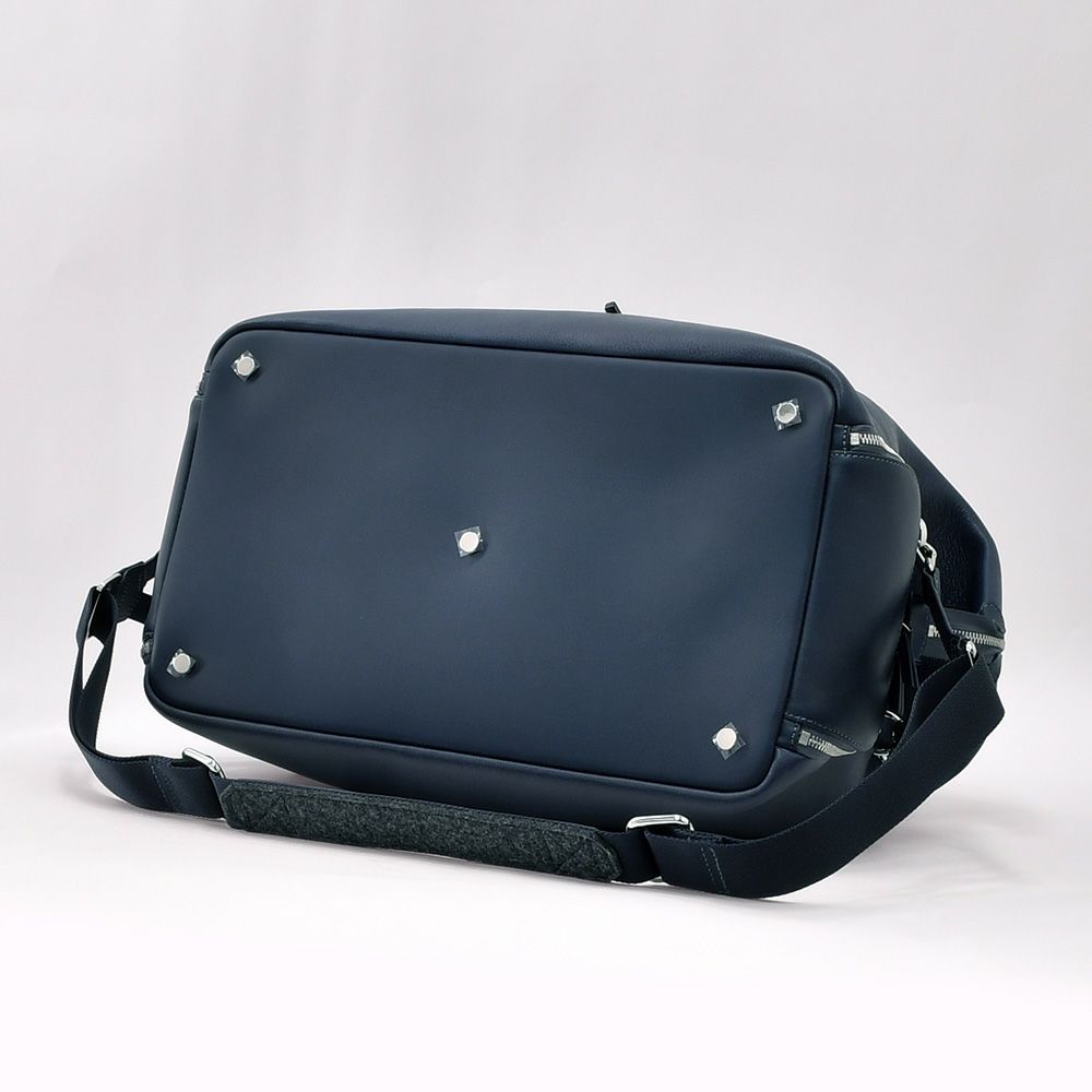 ルンディlundiボストンバッグメンズトラベル用鞄WILSONウィルソンフルグレインレザーマリンブルーベジタブルタンニンスポーツボストンフランス国内正規品でらでら公式ブランド