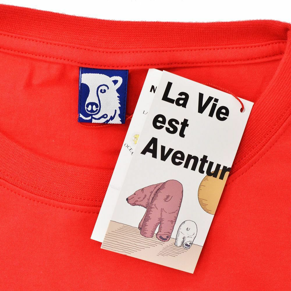 ラヴィエアバンチュールLavieestaventure国内正規品メンズユニセックス半袖Tシャツサーフスタイルキャラクターベアクルーネックフランス製セレクトブランドレッドでらでら公式