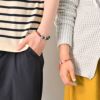 Bijoyビジョイブレスレットユニセックスコードバングル紐タイプ錨フックオレンジポリエステルニッケル・リードフリー真鍮ハンドメイドフランス製