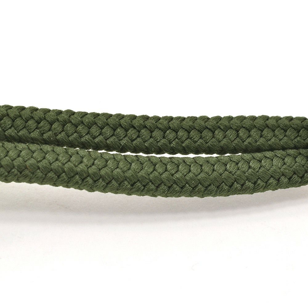 Bijoyビジョイブレスレットユニセックスロープバングル紐タイプ錨フックカーキポリエステルニッケル・リードフリー真鍮ハンドメイドフランス製