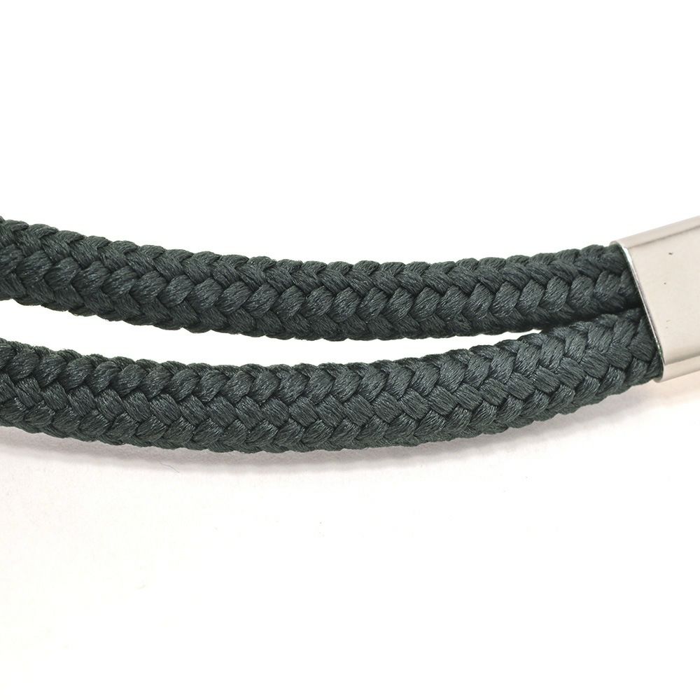 Bijoyビジョイブレスレットユニセックスロープバングル紐タイプ錨フックアルドアーズチャコールグレーポリエステルニッケル・リードフリー真鍮ハンドメイドフランス製