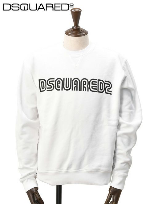 新品 DSQUARED2 ブランドロゴ スウェットシャツ ホワイト L