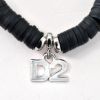 ディースクエアードDSQUARED2ブレスレットメンズBraceletsブランドチャームブラックシリコンリングユニセックス真鍮ジュエリーゴム仕様国内正規品でらでら公式ブランド