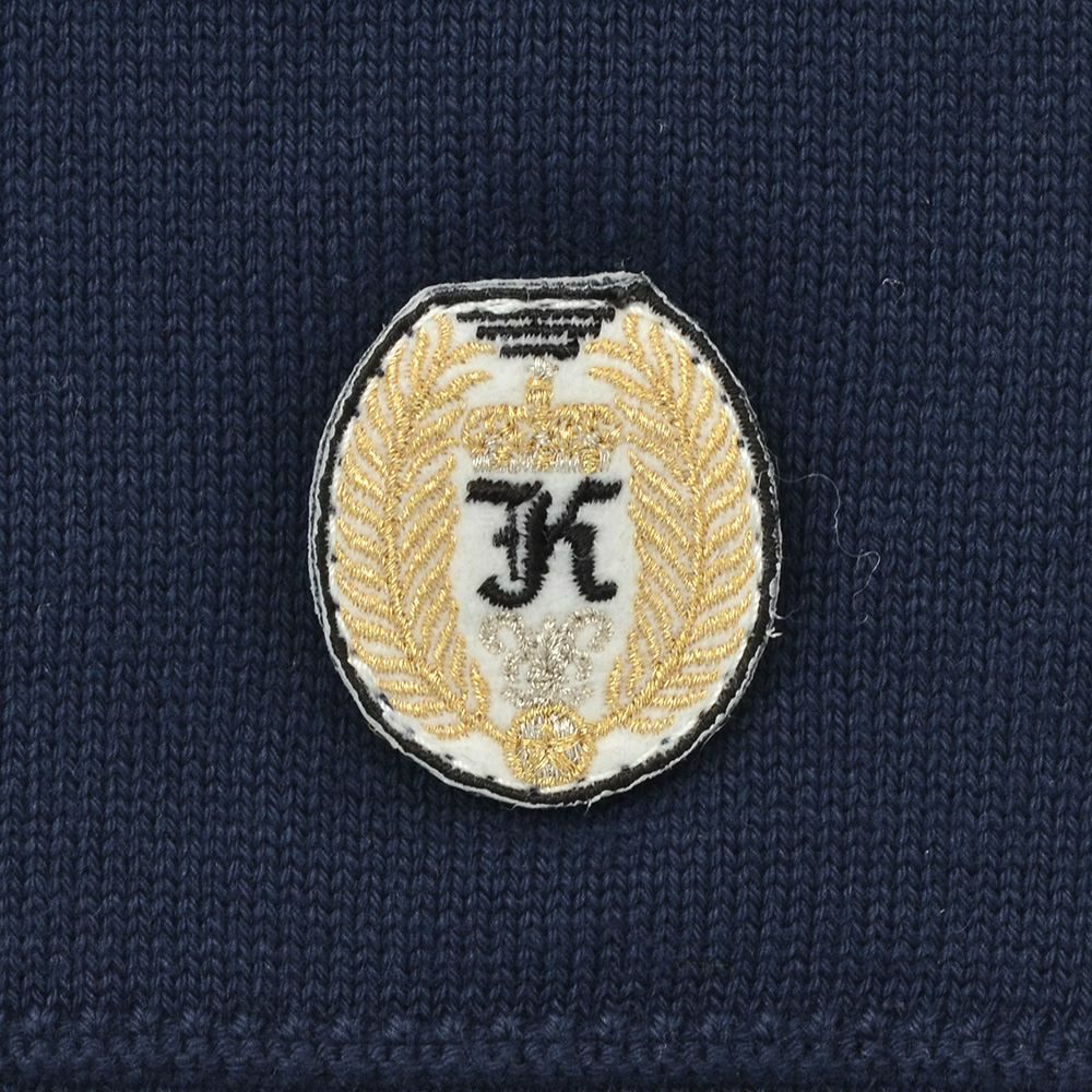 カネルKANELLバスクシャツメンズ長袖ニットソーボナパルトBONAPARTEクルーネックネイビー無地オーガニックコットンヴィンテージリブ国内正規品でらでら公式ブランド