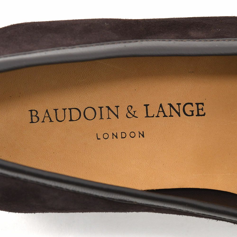 ボードインアンドランジBAUDOIN&LANGEベルジャンシューズメンズSaganモデルクラシックローファーClassicLoferダークブラウンスエードレザー国内正規品でらでら公式ブランド