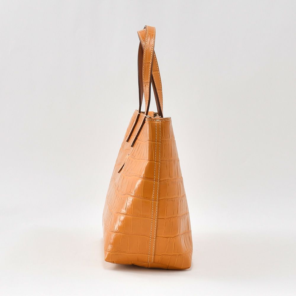 フェリージfelisiハンドバッグメンズクロコ型押しエンボスレザー2フェイス17/28/SAマンゴーコンパクトユニセックス国内正規品でらでら公式ブランド