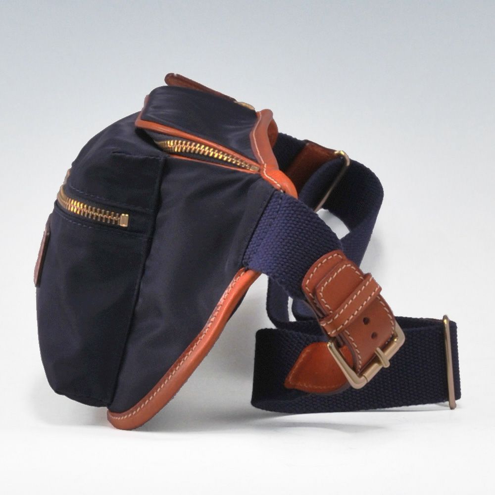 フェリージfelisiウエストバッグメンズナイロンボディバッグ799/10/DSネイビーレザートリミング調節ショルダーストラップユニセックス国内正規品でらでら公式ブランド