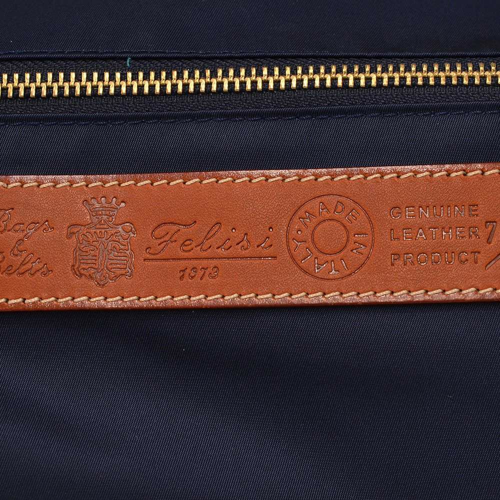 フェリージfelisiウエストバッグメンズナイロンボディバッグ799/10/DSネイビーレザートリミング調節ショルダーストラップユニセックス国内正規品でらでら公式ブランド