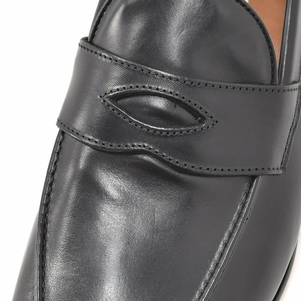 プレディビーノPREDIBINOコインローファーメンズスリッポンCOMANOカーフレザーブラックTASCAラストレザーソールマッケイ製法でらでらオリジナルブランド