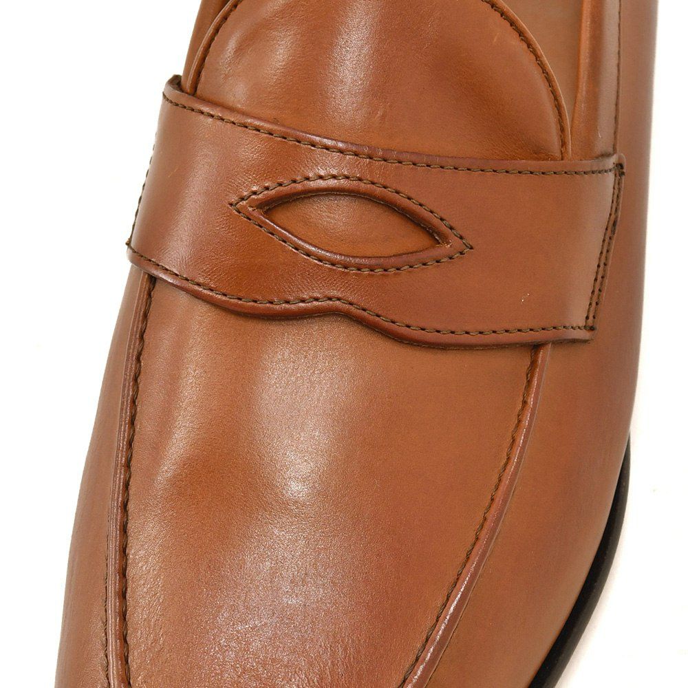 プレディビーノPREDIBINOコインローファーメンズスリッポンCOMANOカーフレザーマホガニーTASCAラストレザーソールマッケイ製法でらでらオリジナルブランド