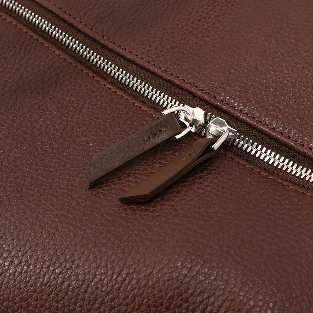 ルンディlundiボストンバッグメンズWILSONウィルソントラベル用鞄フルグレインレザーマロンベジタブルタンニンスポーツボストンフランス国内正規品でらでら公式ブランド