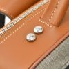 ルンディlundiバックパックメンズ旅行用リュックANTOINEアントワーヌコーティングキャンバスレザーコンビグレー&コニャックスクエア型フォルム1泊用フランス国内正規品でらでら公式ブランド