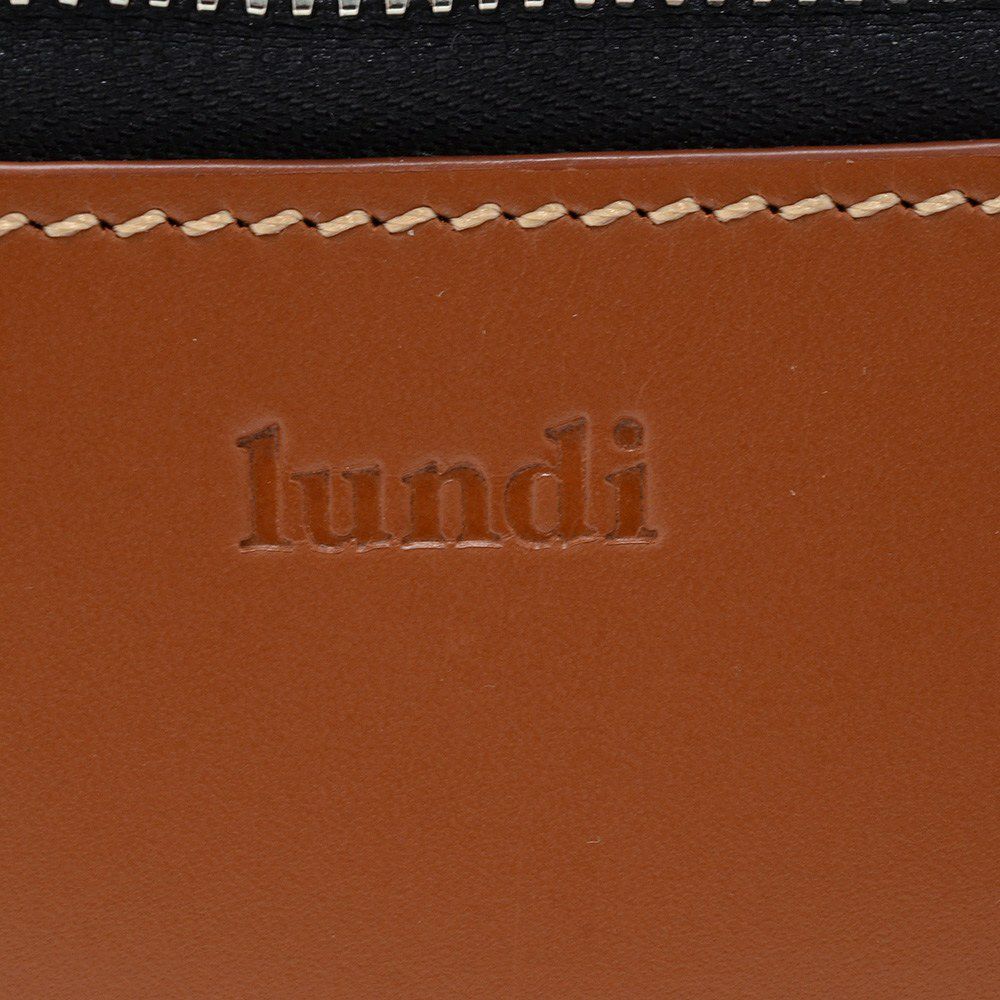 ルンディlundiバックパックメンズ旅行用リュックANTOINEアントワーヌコーティングキャンバスレザーコンビグレー&コニャックスクエア型フォルム1泊用フランス国内正規品でらでら公式ブランド