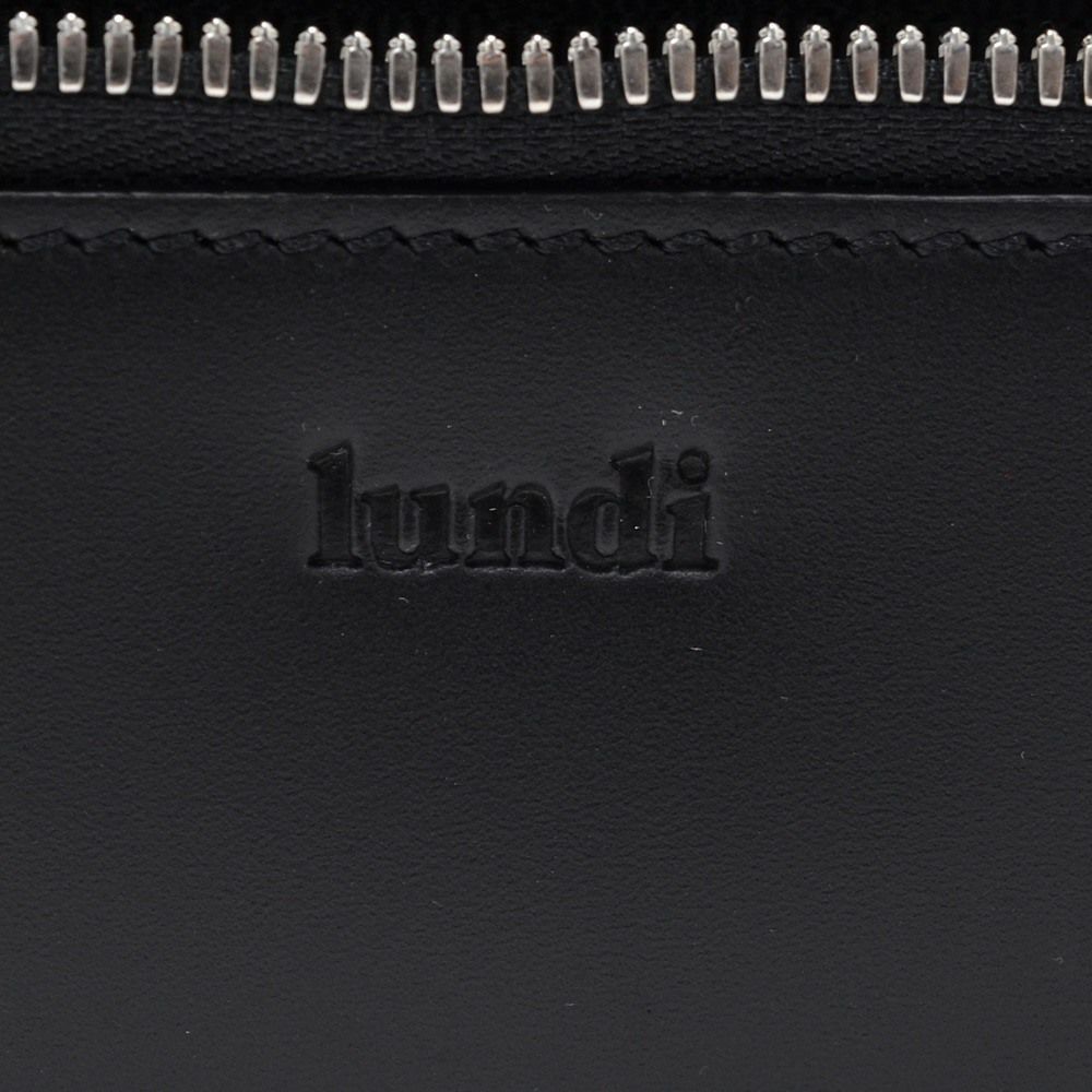 ルンディlundiバックパックメンズ旅行用リュックANTOINEアントワーヌコーティングキャンバスレザーコンビグレー&ブラックスクエア型フォルム1泊用フランス国内正規品でらでら公式ブランド