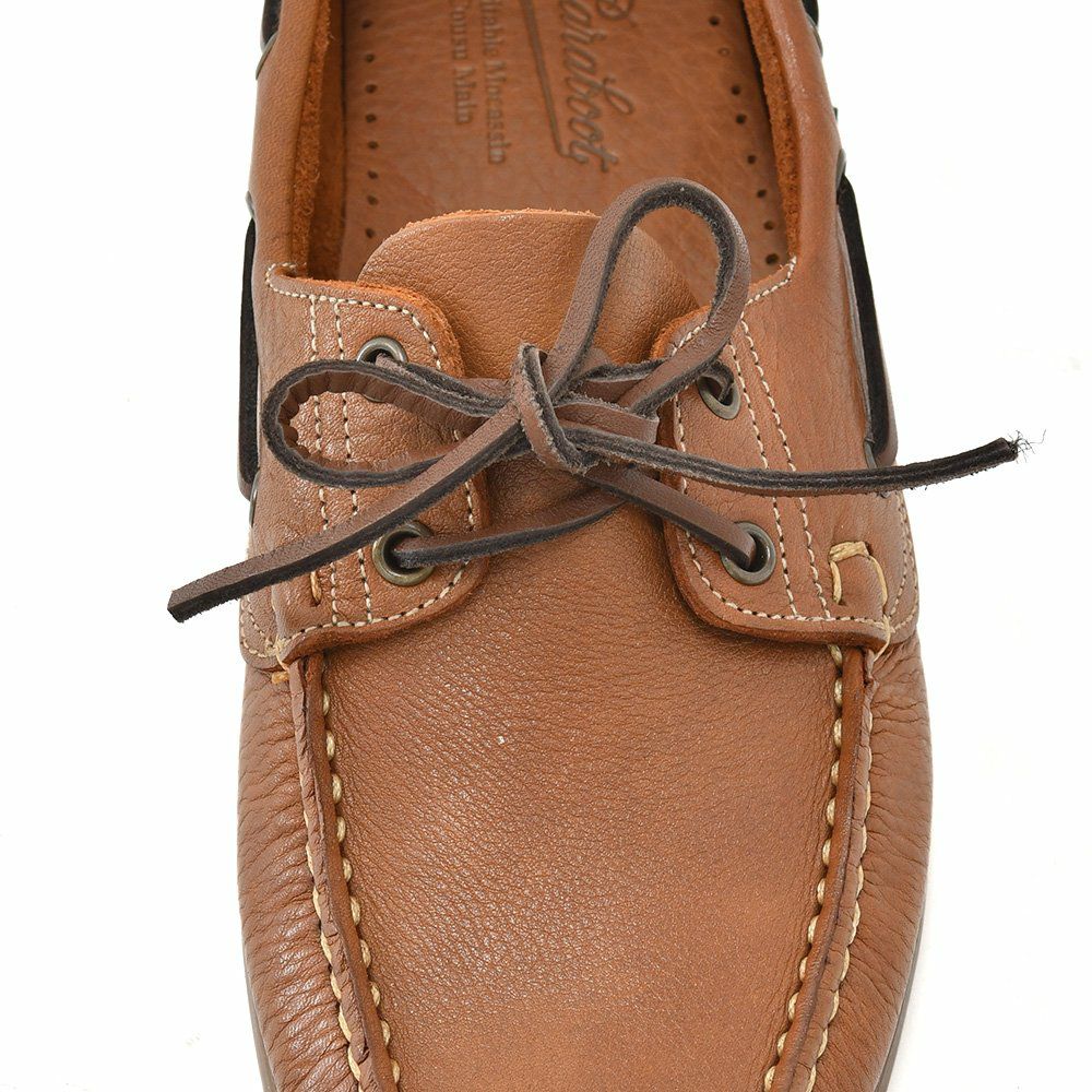 パラブーツPARABOOTデッキシューズメンズバースBARTHグレインレザーブラウンアンラインドスリッポンMARINEソール国内正規品でらでら公式ブランド