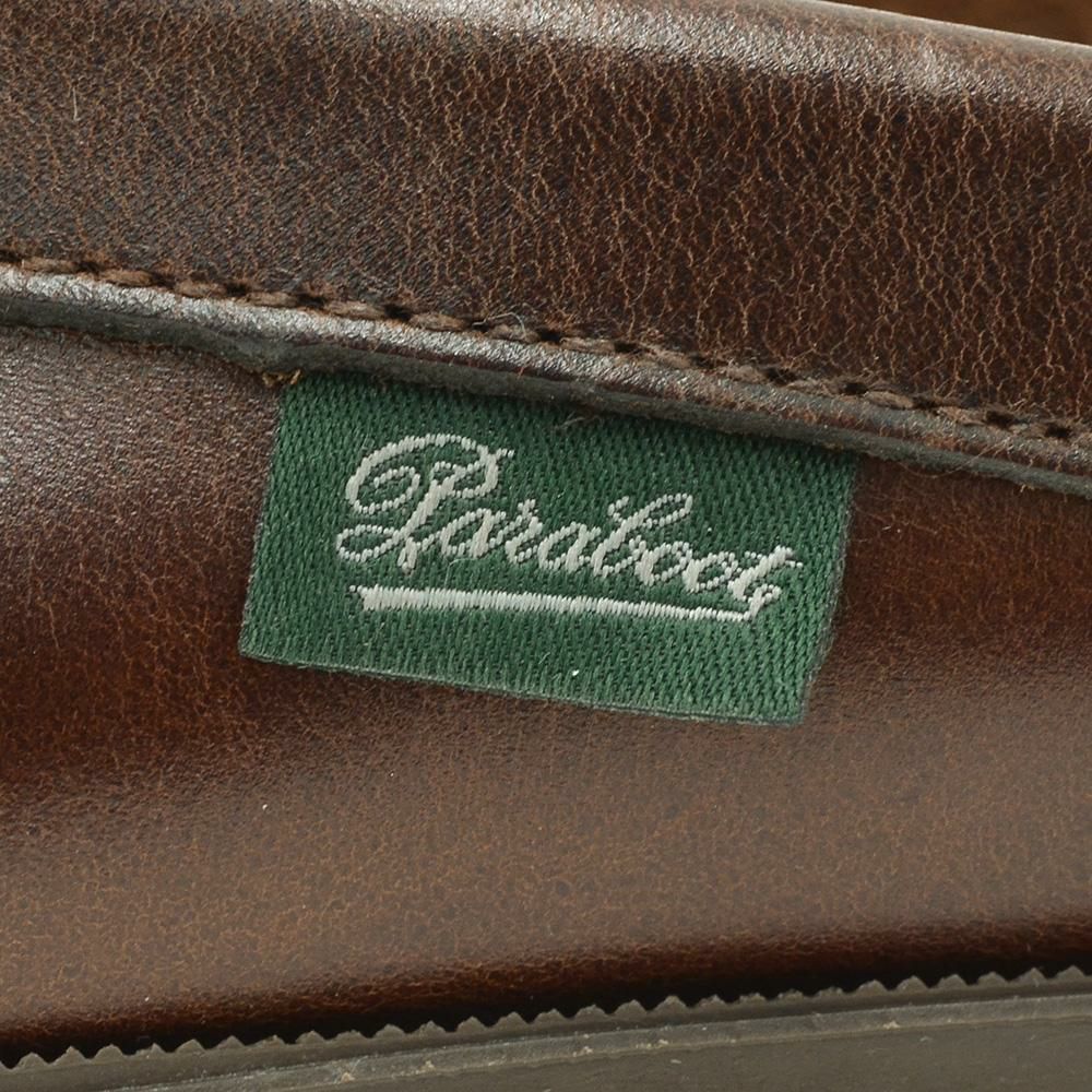 パラブーツPARABOOTレザーサンダルメンズスリッポン型BAHAMASバハマアメリカブラウンMARINEソールリスレザー国内正規品でらでら公式ブランド