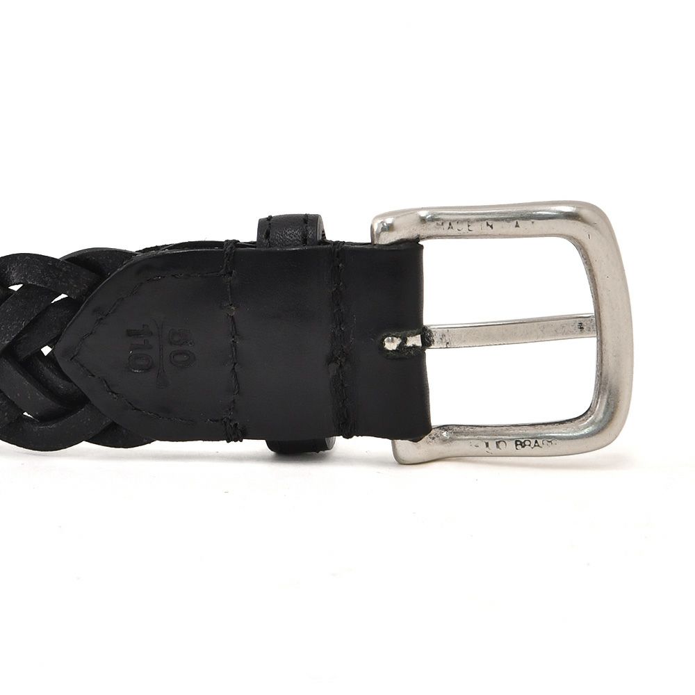 プレディビーノPredibinoレザーメッシュベルトメンズ編み込みイタリアンレザーブラック3cm幅本革真鍮バックルギフト贈り物イタリア製でらでら公式ブランド