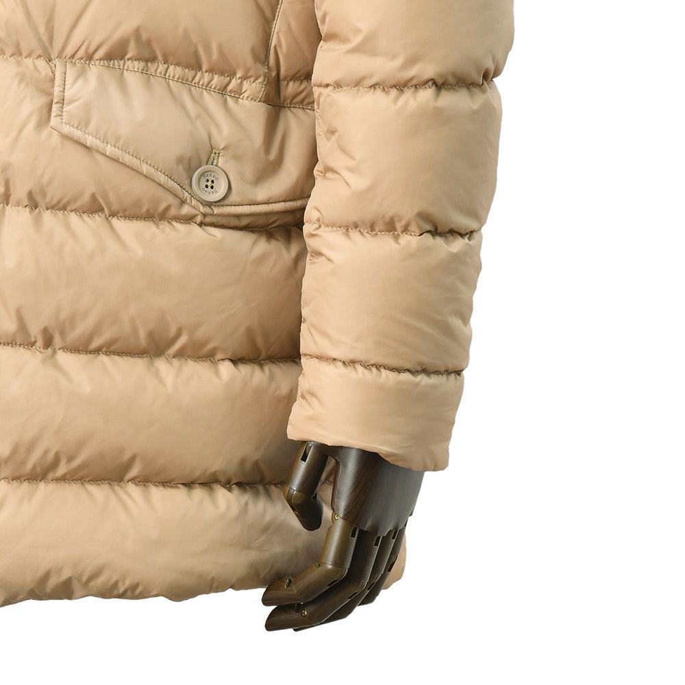 ヘルノHERNOダウンジャケットメンズPOLAR-TECHポーラテックナイロンシャモニーベージュダウンコートM-65型デザインPI0191U軽量撥水国内正規品でらでら公式ブランド