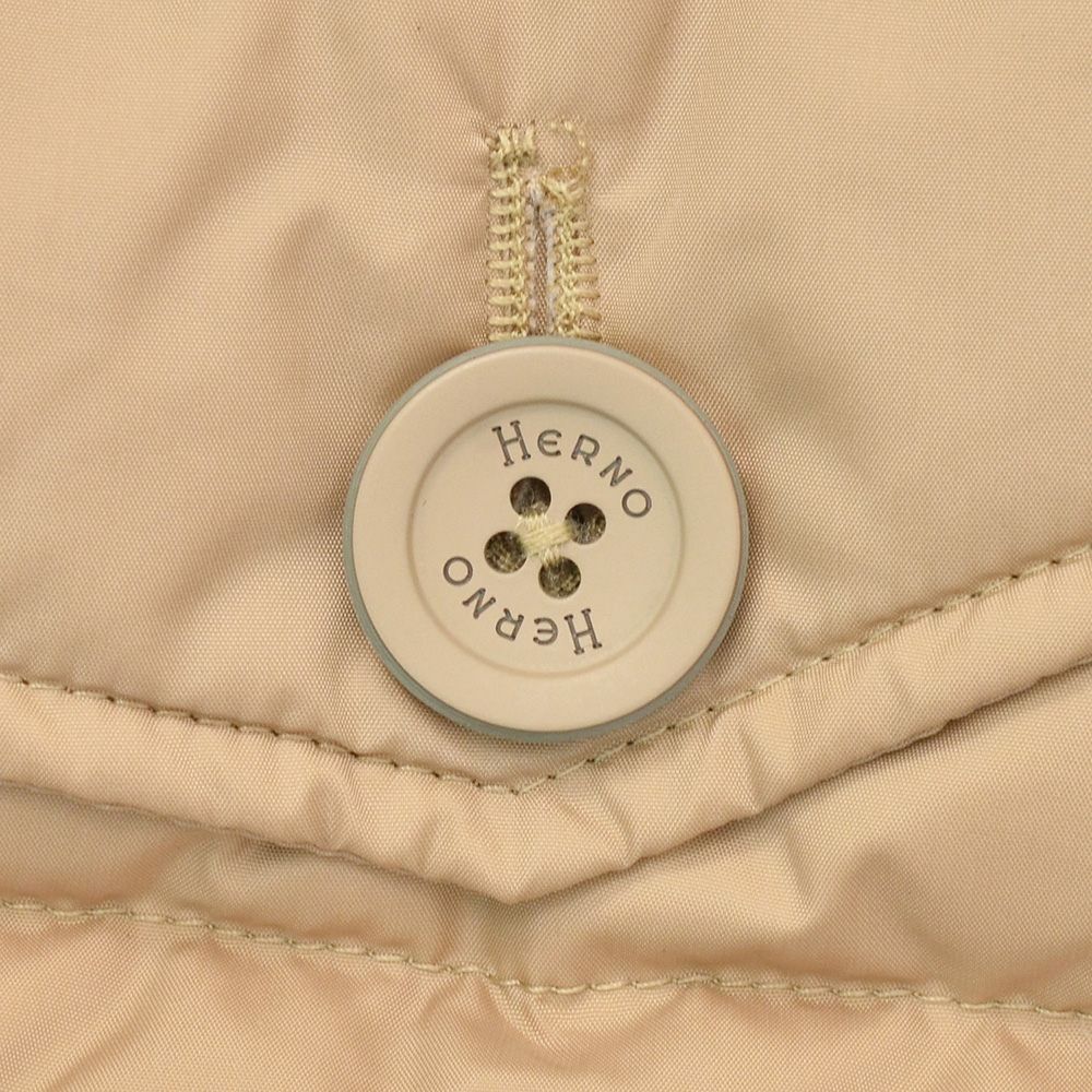 ヘルノHERNOダウンジャケットメンズPOLAR-TECHポーラテックナイロンシャモニーベージュダウンコートM-65型デザインPI0191U軽量撥水国内正規品でらでら公式ブランド