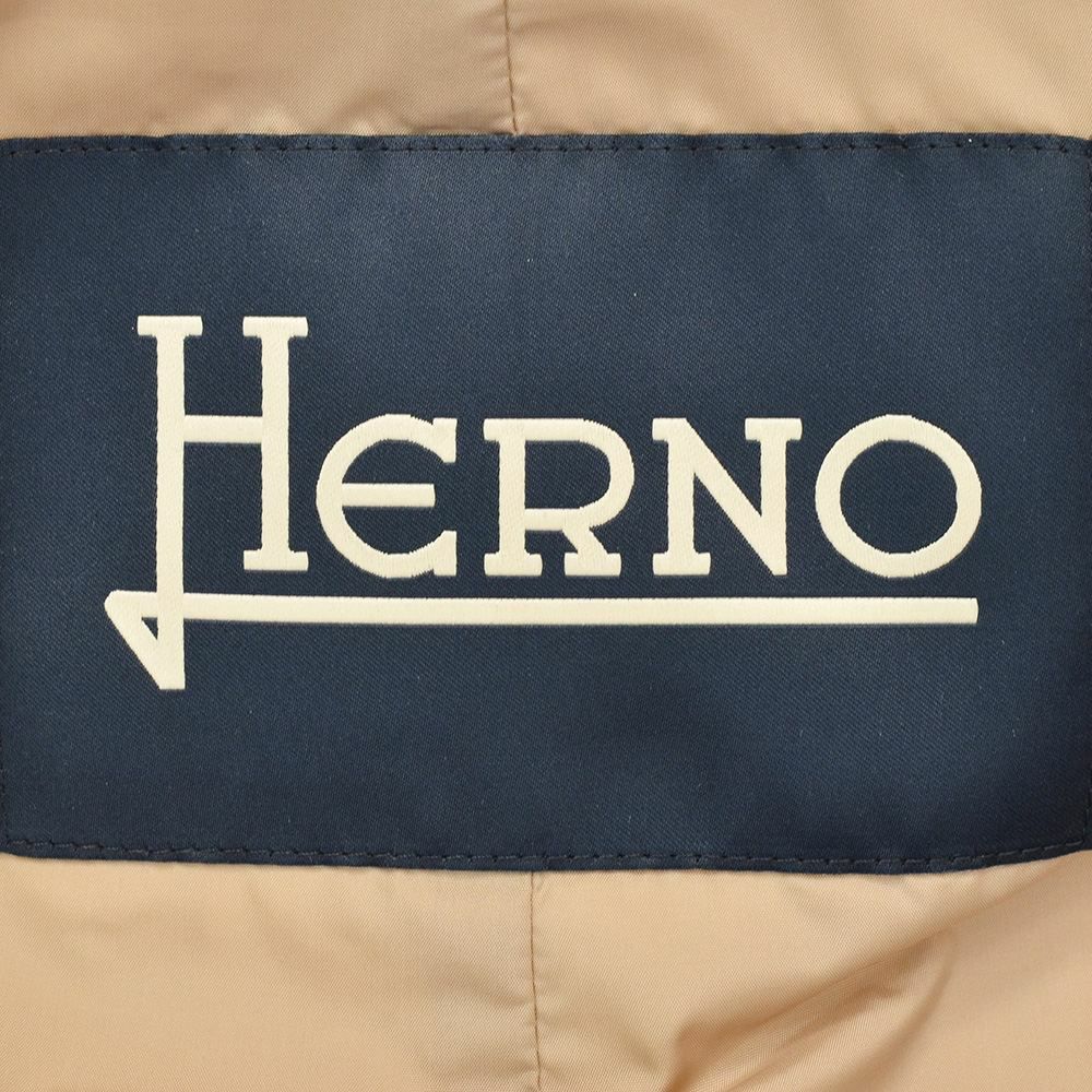 ヘルノHERNOダウンジャケットメンズPOLAR-TECHポーラテックナイロンシャモニーベージュダウンコートM-65型デザインPI0191U軽量撥水国内正規品でらでら公式ブランド